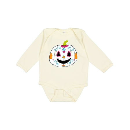 

Inktastic Day of the Dead Pumpkin Boys or Girls Long Sleeve Baby Bodysuit