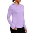 thumbnail image 2 of NELEUS Womens UPF 50+ Workout Long Sleeve Shirt Sun Protection Breathable Hooded with Thumb Holes,Purple,US Size S, 2 of 6