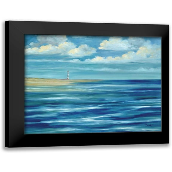 Brent, Paul 14x12 Black Modern Framed Museum Art Print Titled - Summerset Lighthouse