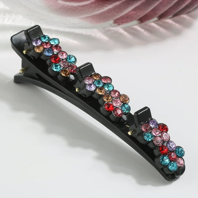 Barrettes Hair Clip 2024 Exquisite Sparkling Floral Design with Colorful Daily Glamour Accessory