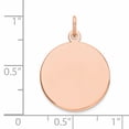 thumbnail image 3 of 14K Rose Gold Plain .013 Gauge Circular Engraveable Disc Charm, 3 of 3
