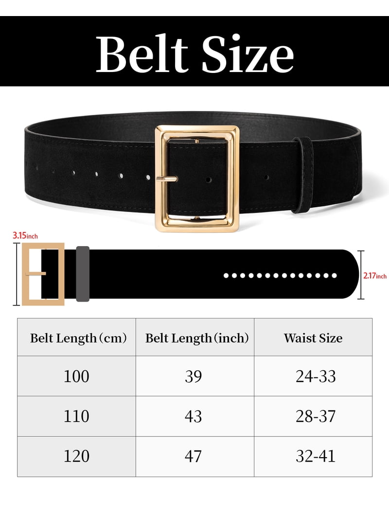Maikun Women Wide Belts for Ladies Thick Suede Belt with  display picture 2