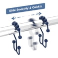 thumbnail image 3 of LAICAIW Shower Curtain Hooks Rings, Navy Blue, 3 of 7