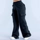 thumbnail image 4 of Pantalones Deportivos de Mujer, Estilo Cargo, de Pierna , Holgados, Ideales para Otoño, para el Trabajo y para Viajar. Negro S, 4 of 7