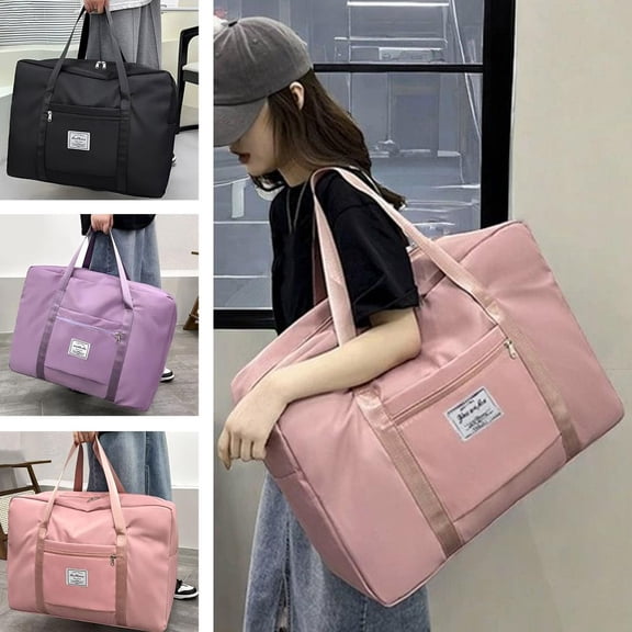 Travel Duffel Bag with Waist Pocket, Waterproof Oxford Cloth Gym Bag for Travel & Sports, Large Capacity Foldable Storage, Comfortable Carry Options