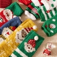 thumbnail image 4 of HuangHuanChen Christmas Fuzzy Socks For Women Warm Slipper Socks Winter Cozy Thick Cute Crew Sleep Comfy Fleece Christmas Socks Xmas Holiday Socks Multicolor, 4 of 5