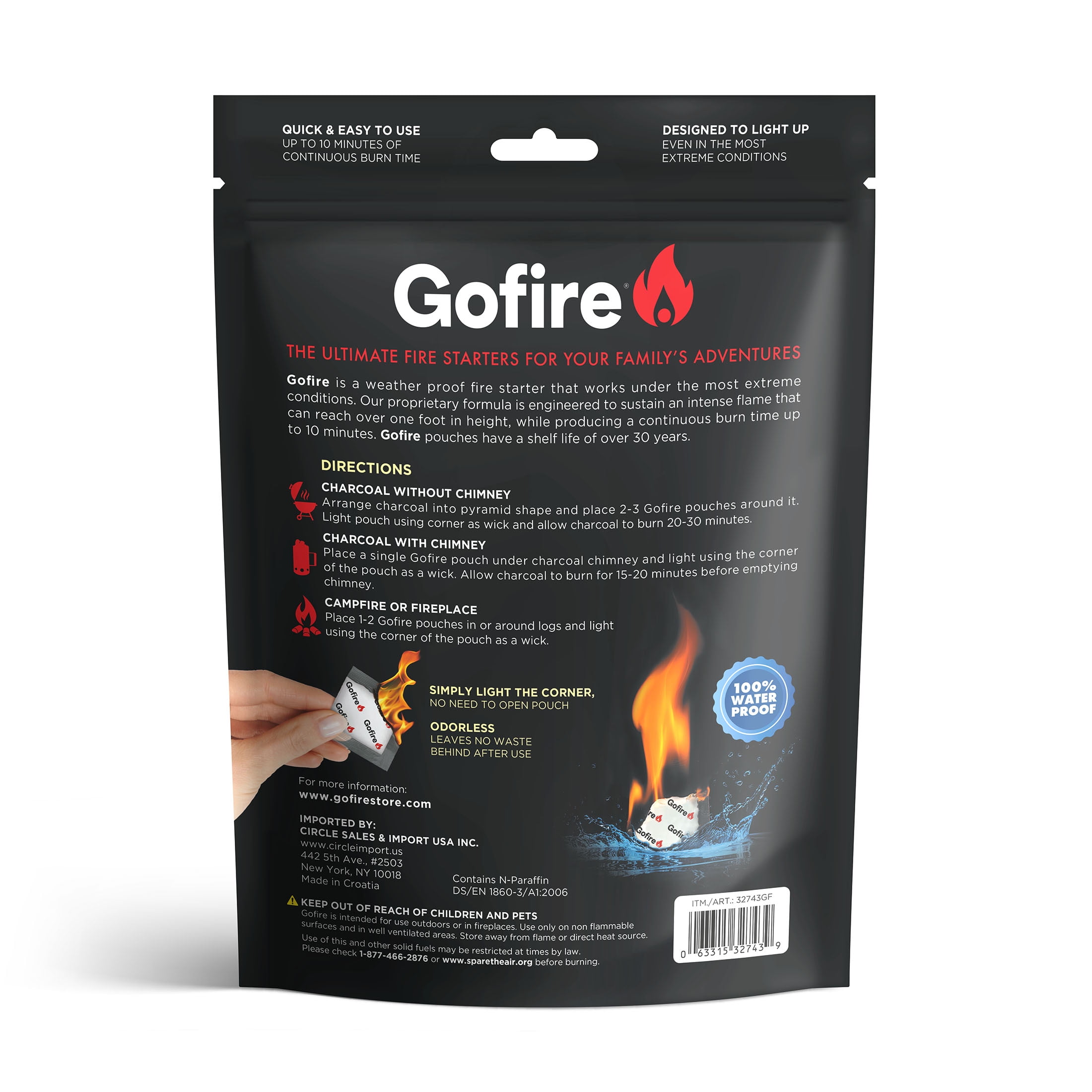 Gofire: 50 Pack Ultimate Waterproof Non-Toxic Odorless Fire Starters