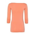 thumbnail image 3 of Anvil Women's Stretch Three-Quarter Sleeve T-Shirt, 3 of 3
