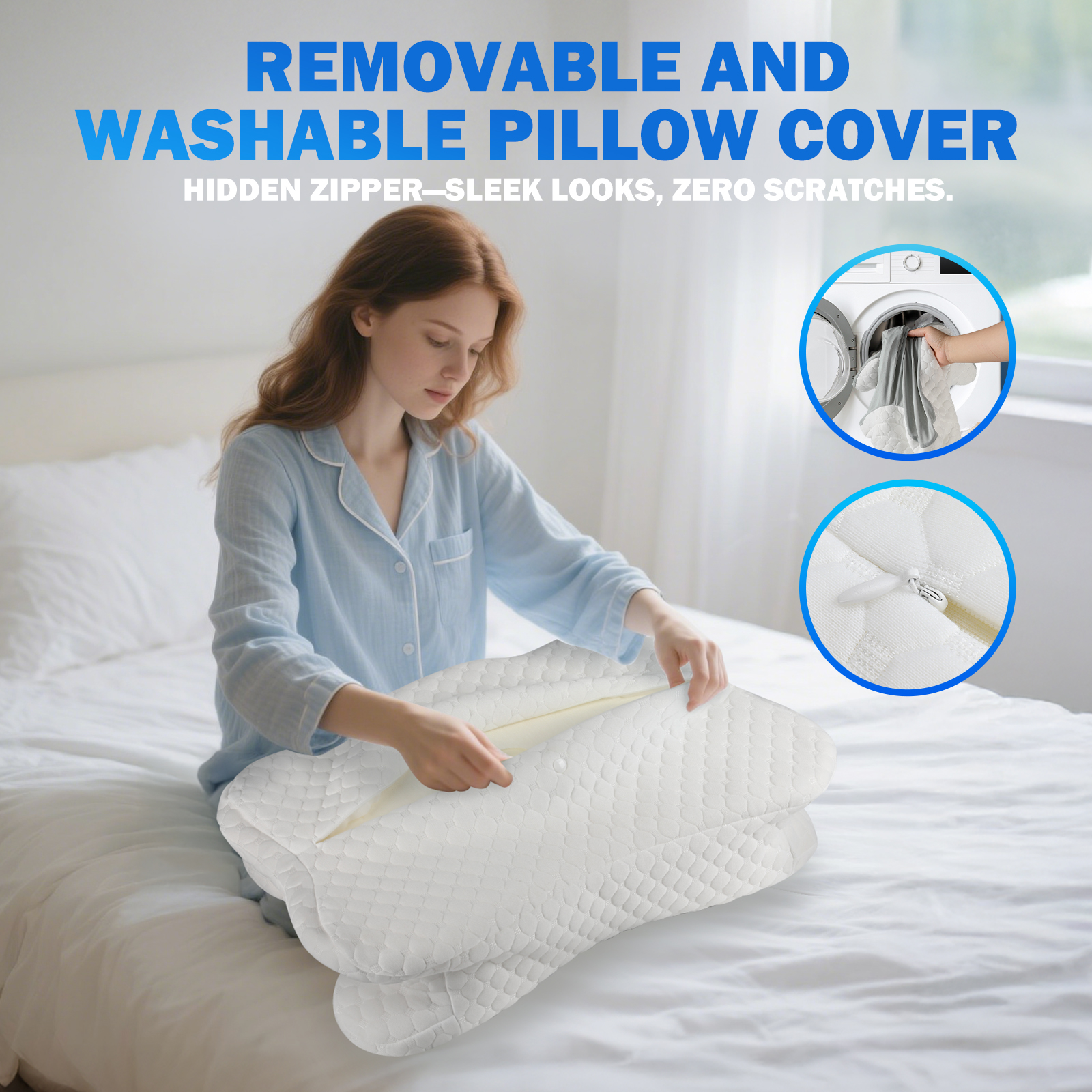 YUWENUS Cervical Memory Foam Pillow photo 5