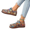 thumbnail image 5 of Willtoo Orthopedics Womens Colorful Print Canvas Shoes Lace Up Low Top Casual Flats Lightweight Fashion Daily Slip On Sneakers, 5 of 5