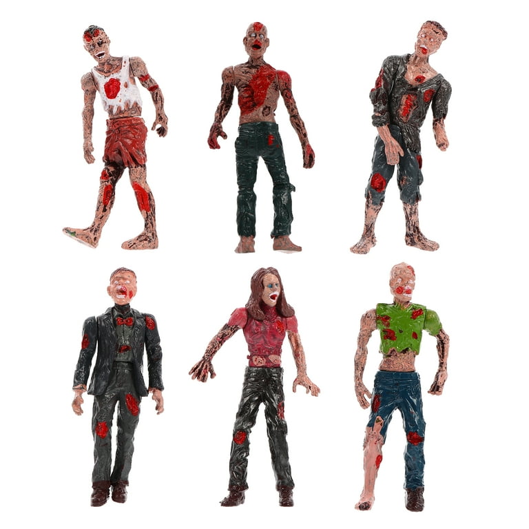 NUOLUX Zombie Toys Props Halloween Figures Model Horriable Dolls Action  Zombies Prank Figurines Kids Car Decorations Tricky