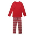 thumbnail image 3 of Viworld Matching Family Pajamas Sets Christmas PJ's with Santa Claus Printed Tee and Plaid Pants Loungewear, 3 of 5