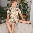thumbnail image 4 of Balery Cute Bee Honey Jar Hive Bear Conjunto de Pijama Infantil de Manga Corta con Estampado – Ropa de Dormir de Algodón Suave-Medium, 4 of 6