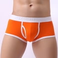 thumbnail image 4 of B91xZ Boxer Briefs Mens Mens Mesh Boxer Briefs with Pouch,Orange S, 4 of 4