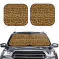 thumbnail image 2 of Balery 2 Piece Snake Skin Car Windshield Sun Shade|Foldable Front Windshield Shade for Car Front Window for Most Sedans SUV Truck-Large, 2 of 7