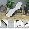 thumbnail image 6 of Foldable Recline Lounge Chair with Adjustable Backrest and Footrest, 6 of 8
