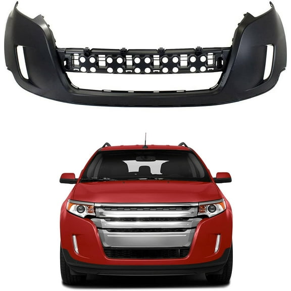 munirater Primered, Black Front Bumper Cover Fascia Replacement for 2011-2014 Edge