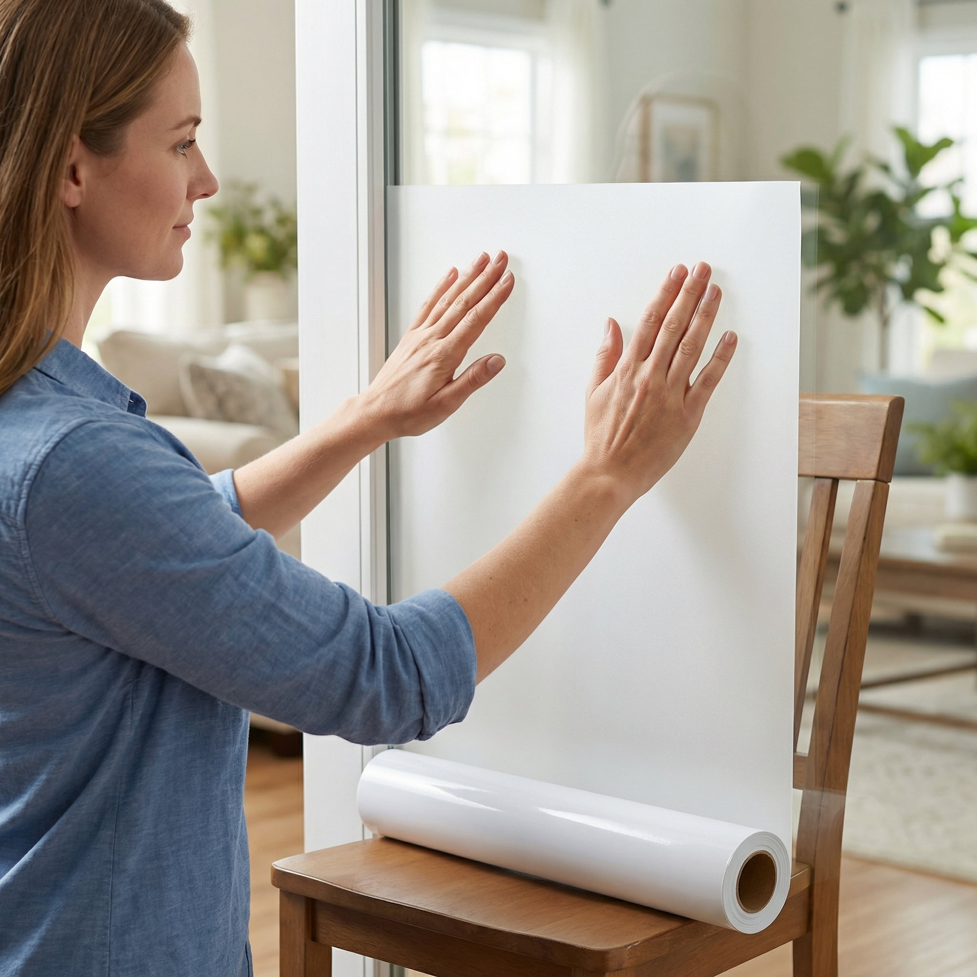 Unique Bargains Static Cling Frosted Window Privacy Film White 39.4" x 23.6"