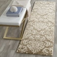 thumbnail image 3 of SAFAVIEH Florida Desmond Damask Shag Runner Rug, Beige/Cream, 2'3" x 15', 3 of 6