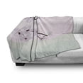 thumbnail image 3 of Almond Blossom Soft Flannel Fleece Throw Blanket, Almond Flower Motifs with Trees on Mountainside Background in Pink Shades, Cozy Plush for Indoor and Outdoor Use, 60" x 80", Multicolor, by Ambesonne, 3 of 6