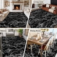 thumbnail image 6 of Black Art Washable Area Rug 5 x 7 ft White Tree Branch Botanical Abstract Plant Leaves, Soft Non Slip Rugs Stain Repellent Indoor Felt Carpet for Living Dining Room Bedroom Home Office, 6 of 9