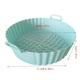 thumbnail image 3 of Silicone Liners Circular 7.5 inches for Air Fryer, 1 Pcs Non-stick Food-grade Reusable Silicone Pot Baking Tray Basket Bowl Oven Air Fryer Accessories, 3 of 8