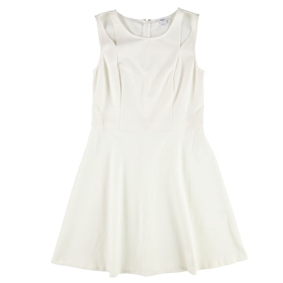 bar III Womens Fit & Flare Cutout Shift Dress, White, Large