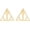 Gold, variant on Triangle Stud Pyramid Earrings Stainless Steel Geometric Circle Earrings For Women and Men