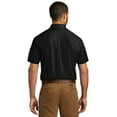 thumbnail image 2 of Port Authority Adult Male Men Plain Elbow Sleeves Shirt Deep Black X-Small, 2 of 5