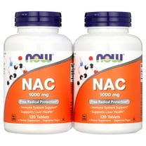 Now Foods, NAC, 1000 mg, 120 Tablets (Pack of 2)