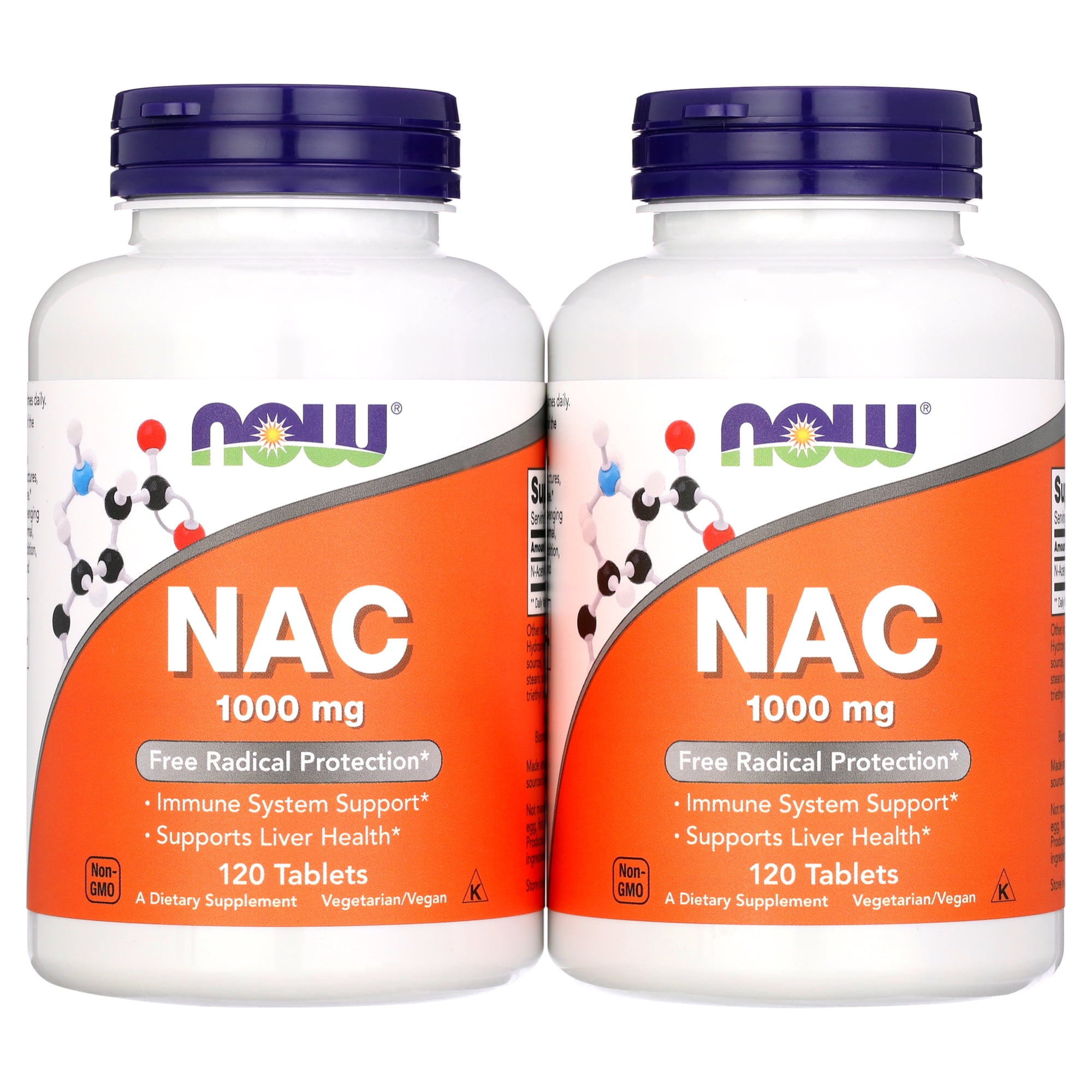 Now Foods, NAC, 1000 mg, 120 Tablets (Pack of 2)