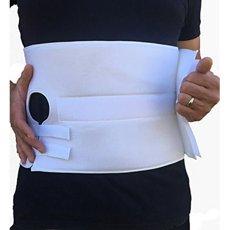 Stoma Support Ostomy Hernia Belt for Colostomy Bag Abdominal Binder with Stoma Opening (Small ; 6