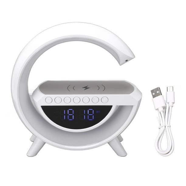 Reloj despertador con altavoz Bluetooth, recargable, versátil, inalámbrico, para el hogar, el dormitorio y la oficina, CC de 5 V