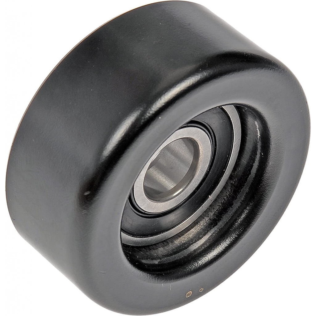 KarParts360 For Chevy Express 3500/2500 2014 2015 2016 Idler Pulley | Steel Black | Serpentine Belt 45MM Inside Diameter | 1 Mounting Hole | 1 Pulley Bearing | Replacement For 04317RCA305, 06E903341A