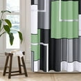 thumbnail image 5 of Sage Green Shower Curtain Set with Hooks Black and White Shower Curtains for Bathroom Green Modern Geometric Bath Curtains Decorative Gray Shower Curtain Water Repellent, 72x72 Sage Green, 5 of 6