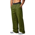 thumbnail image 5 of Men's Lightweight Quick Dry Hiking Running Pants Outdoor Sports Breathable Zipper Pockets Athletic Workout Pants Army Green L, 5 of 7