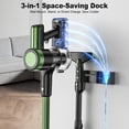 thumbnail image 4 of Cordless 58Kpa Vacuum Cleaners for Home, 55Mins Stick Vacuum with Self-Standing & LED Display, Anti-Tangle & Wall Charging, for Pet/Floor Army Green, 4 of 10