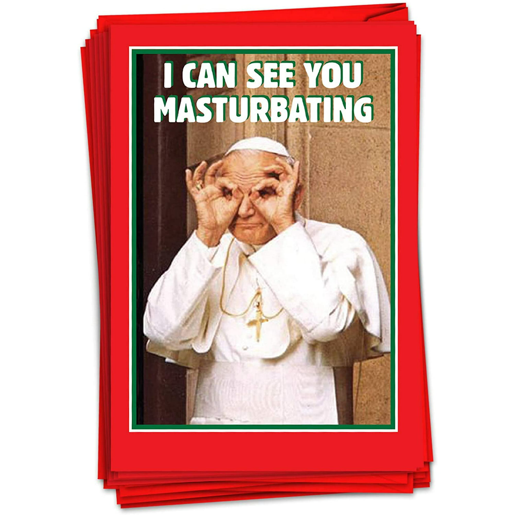 12 'Pope Masturbating' Boxed Christmas Cards with Envelopes  x   inch, Funny Catholic Christmas Cards, Religious | Walmart Canada