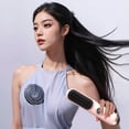 thumbnail image 2 of 2026 Hair Straightener Brush Cordless Hair Straightener Brush For Short Hair Mini Portable Travel Straightening Hair Comb Brush With 9 Temps Fast Heating For All Hair Types,Red, 2 of 7