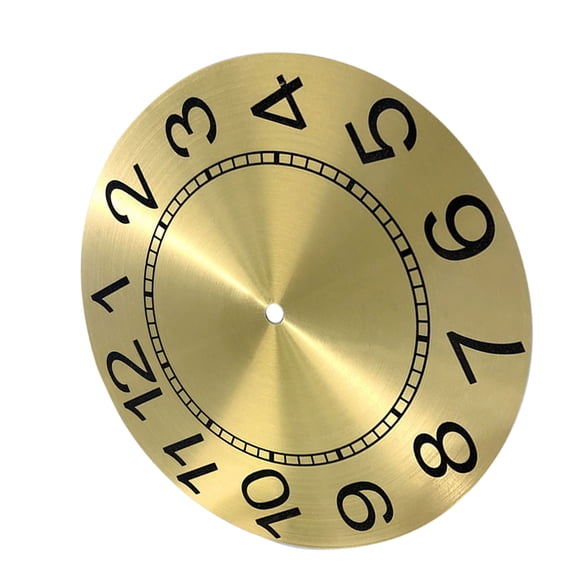 SEWCHICS Golden Aluminum Clock Dial Replacement for DIY Round Wall Clock with Roman Numerals