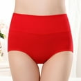 thumbnail image 6 of huanledash Women Underpants Bouncy High Waist Solid Color Soft Tummy Control Anti-septic Intimate Slimming Lady Panties for Inner Wear, 6 of 7