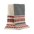 thumbnail image 4 of Knitted Hat And Scarf Set Unisex Winter Warm Snowflake Design Large Head Coverage Soft Comfortable Cold Weather Accessories, 4 of 6