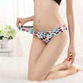 thumbnail image 4 of HUPOM Underwear Women Ladies Underwear Low waist Drop Waist Floral Briefs Blue XL, 4 of 4