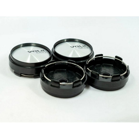 4x66mm Wheel Center Caps Hub Caps Rim Caps Badges Decals Volk Rays Silver Black