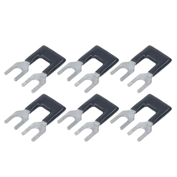 Tira de Terminales de Puente Negro de 20 piezas, Tipo Horquilla de Cobre Rojo para Serie TB, 15a, 400V, PVC de Fábrica para el Hogar