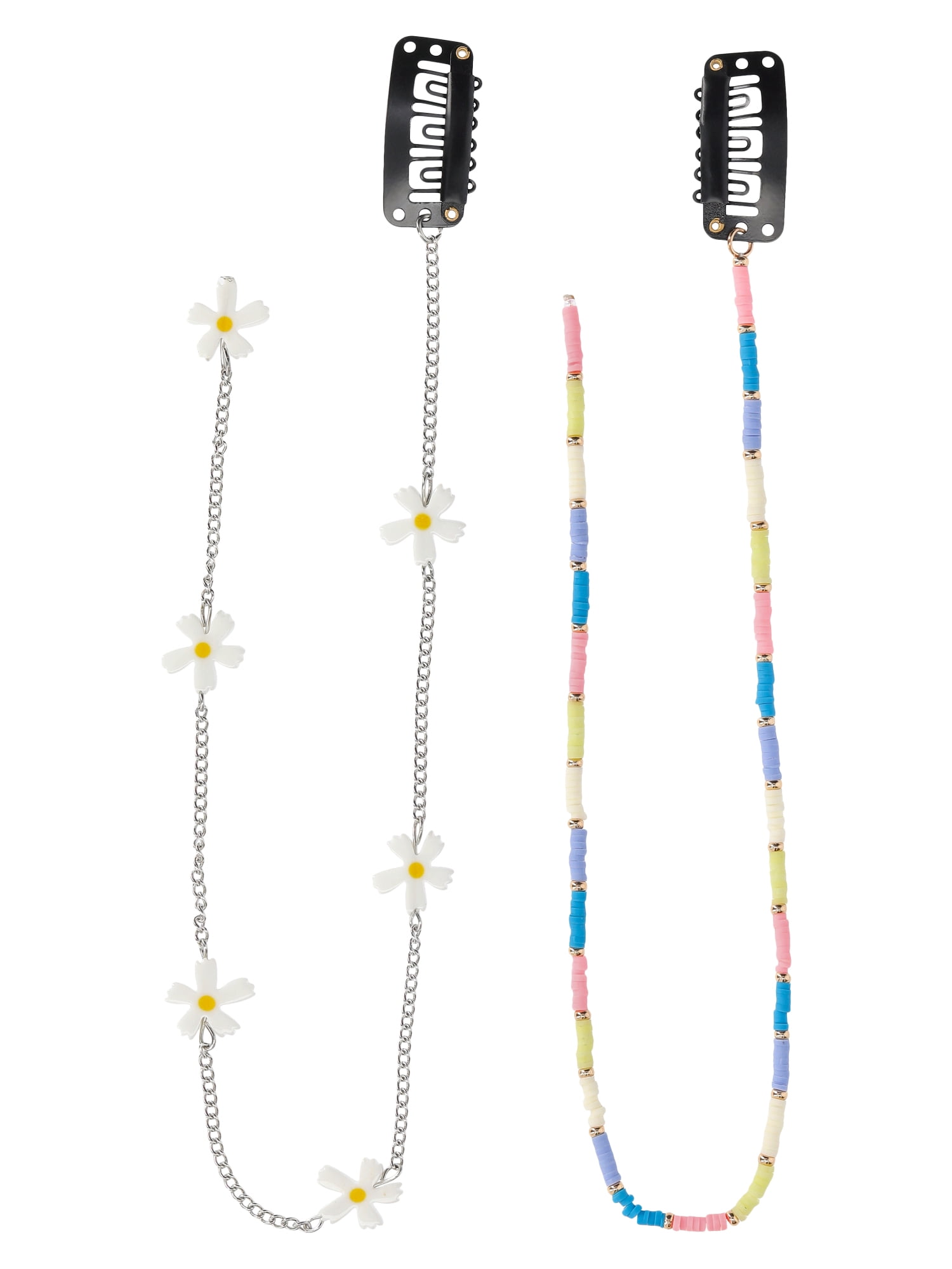 No Boundaries Flower Hair Charm Clip, 2-Pack, Women's
