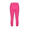 thumbnail image 5 of QATAINLAV Capri Leggings for Women Plus Size High Waisted Soft Cropped Yoga Pants Workout Running Butt Lift Soft Leggings Pull-On Stretchy Biker Shorts Hot Pink XL Lightening Sale, 5 of 8