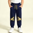 thumbnail image 2 of Boys Sweatpants Joggers Ages 1-8 Years Kids Casual Pants with Pockets Elastic Waist Cartoon Print Trousers, 2 of 7