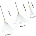 Jardineer 63 inch Adjustable Metal Garden Rake, Large Yard Leaf Rake