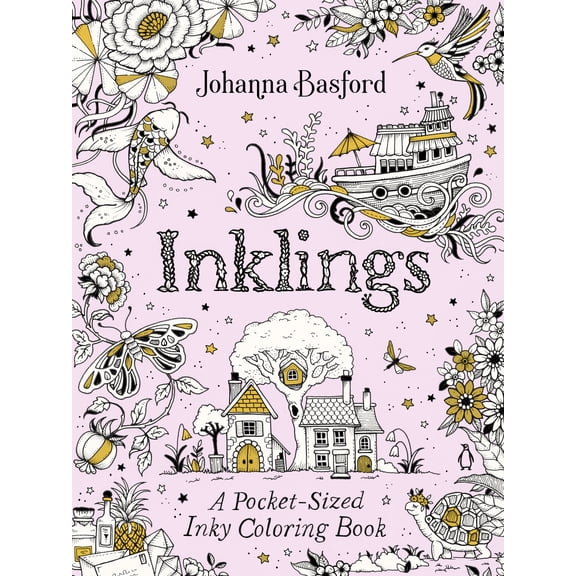 Inklings: A Pocket-Sized Inky Coloring Book, 80 pages (Paperback)